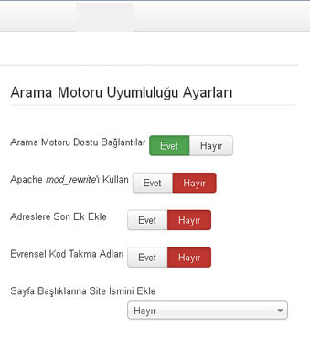 Joomla 3.0 Genel Yapılandırma Ayarları